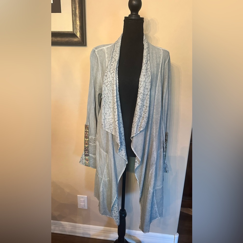 Soft Surroundings Light Blue Cardigan